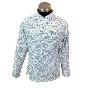 Peter Millar UPF 50+ Mens XL Pullover Golf Shirt With Birdie Script Print